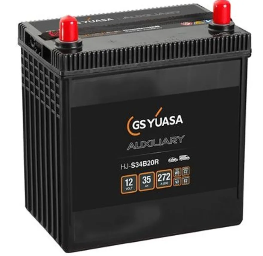 Bilbatteri Aux Backup AGM 12V Yuasa HJ-S34B20R