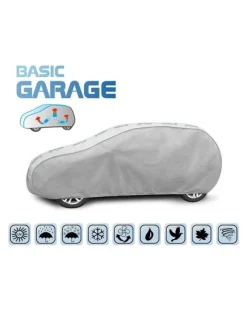 Bilöverdrag Basic Garage M2 Hatchback 380–405 cm – Ljusgrå
