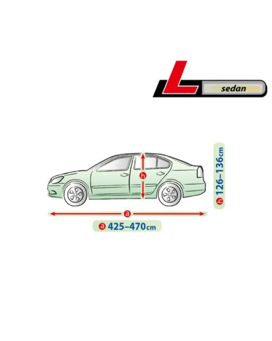 Bilöverdrag Membrane Garage L Sedan 425–470 cm – Grön