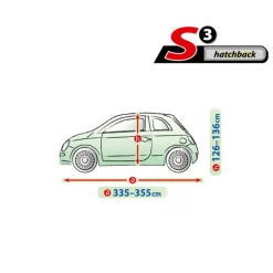 Bilöverdrag Membrane Garage S3 Hatchback 335–355 cm – Grön