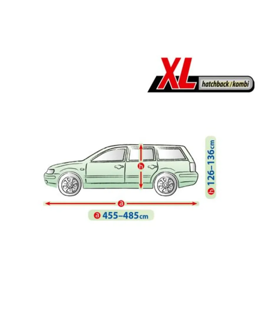 Bilöverdrag Membrane Garage XL Kombi / Hatchback 455–485 cm – Grön