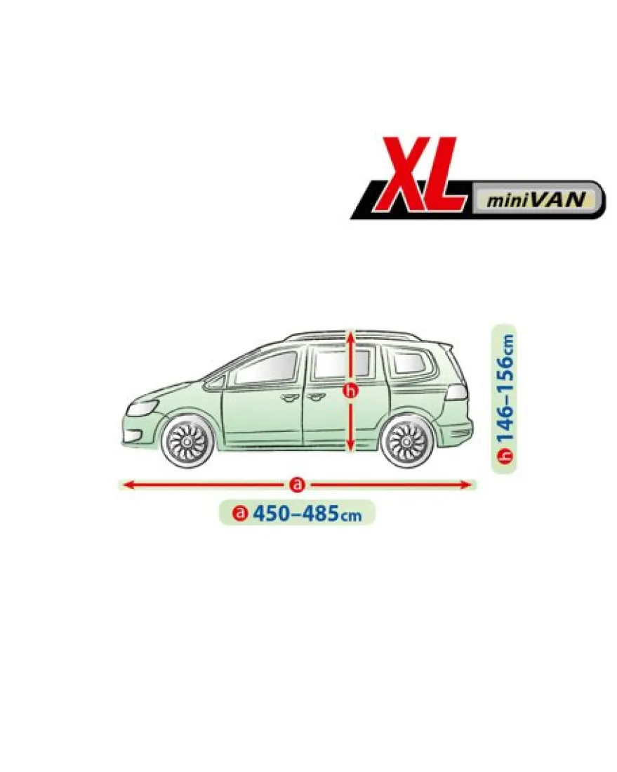 Bilöverdrag Membrane Garage XL Mini Van 450–485 cm – Grön