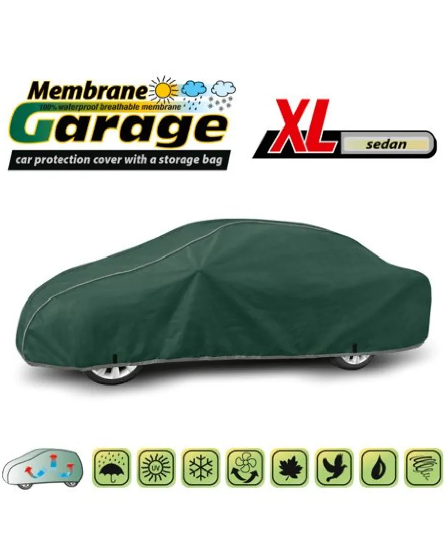 Bilöverdrag Membrane Garage XL Sedan 472–500 cm – Grön