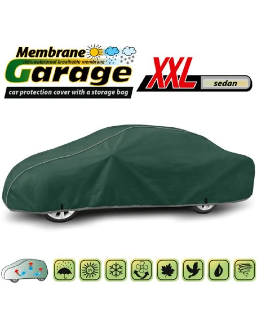Bilöverdrag Membrane Garage XXL Sedan 500–535 cm – Grön