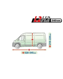 Bilöverdrag Mobile Garage Campervan/Husbil 520–545 cm – Grå