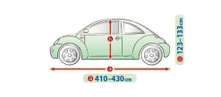 Bilöverdrag Mobile Garage L Beetle Nya Karossen 410–430 cm – Grå