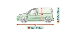 Bilöverdrag Mobile Garage L LAV 423–443 cm – Grå