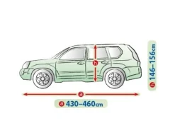 Bilöverdrag Mobile Garage L SUV 430–460 cm – Grå