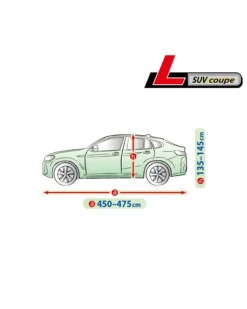 Bilöverdrag Mobile Garage L SUV Coupe 450–475 cm – Grå
