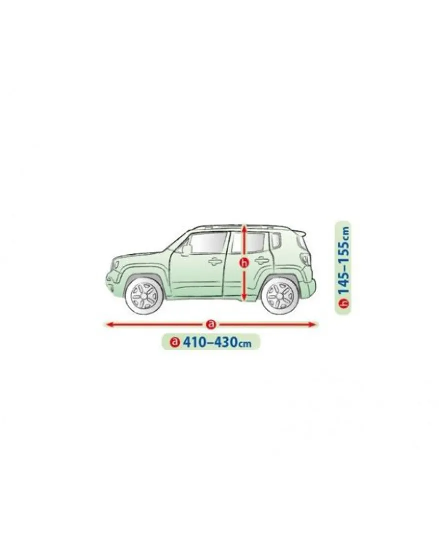 Bilöverdrag Mobile Garage MH SUV 410–430 cm – Grå