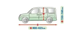 Bilöverdrag Mobile Garage M LAV 400–423 cm – Grå