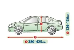 Bilöverdrag Mobile Garage M Sedan 380–425 cm – Grå