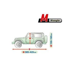 Bilöverdrag Mobile Garage M Wrangler 385–425 cm – Grå
