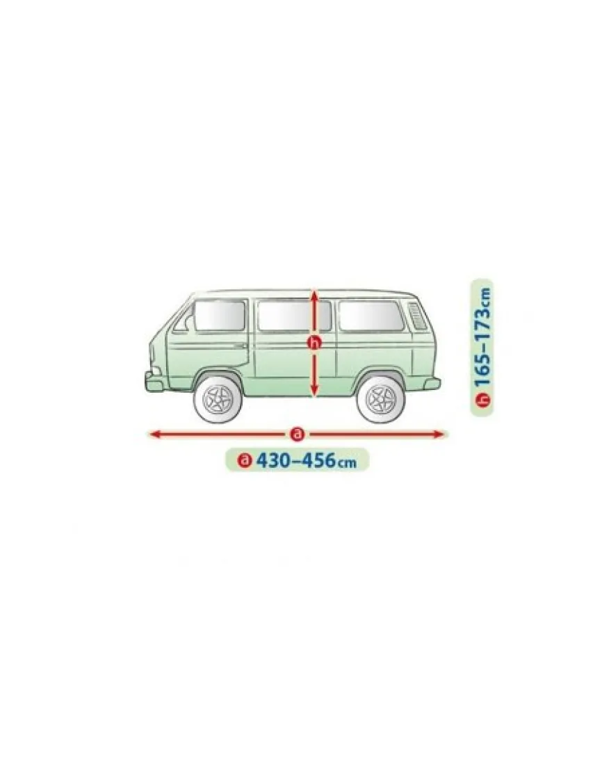 Bilöverdrag Mobile Garage VW T3 Transporter 430–456 cm – Grå