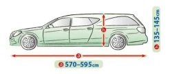 Bilöverdrag Mobile Garage XL Begravningsbil 570–595 cm – Grå