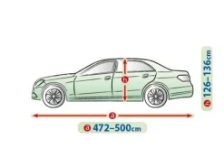 Bilöverdrag Mobile Garage XL Sedan 472–500 cm – Grå