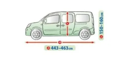 Bilöverdrag Mobile Garage XXL LAV 443–463 cm – Grå