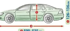 Bilöverdrag Mobile Garage XXL Sedan 500–535 cm – Grå