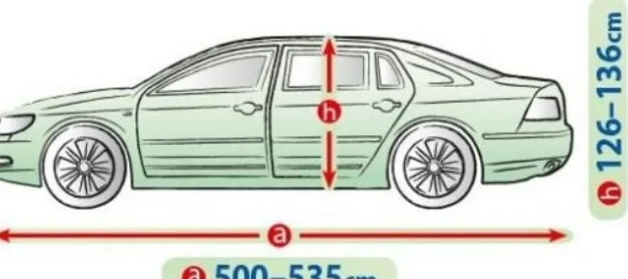 Bilöverdrag Mobile Garage XXL Sedan 500–535 cm – Grå