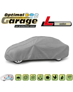 Bilöverdrag Optimal Garage L Sedan 425–470 cm – Grå