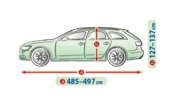 Bilöverdrag Perfect Garage XXL Kombi 485–497 cm – Marinblå