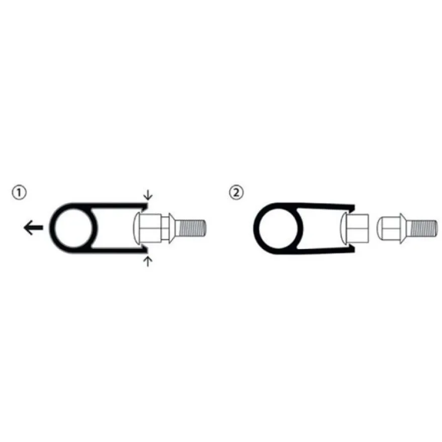 Blank Svart Hjulmutterkåpa 17mm
