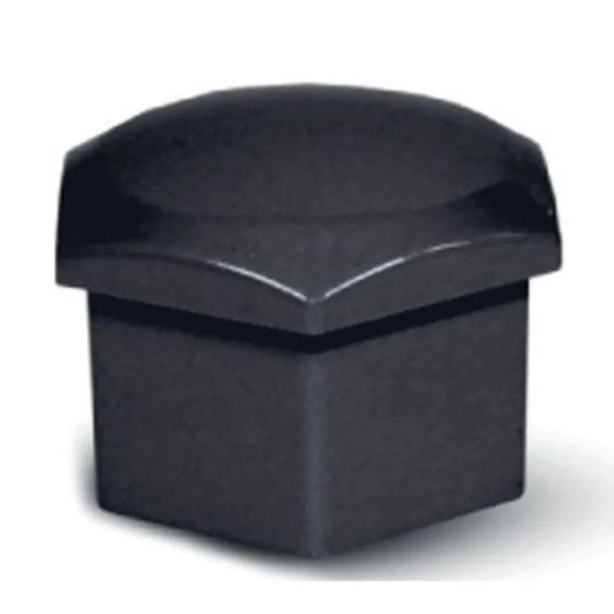 Blank Svart Hjulmutterkåpa 17mm
