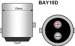 Blinkerslampor BAY15D Sockel 5/21W 2-Polig Orange