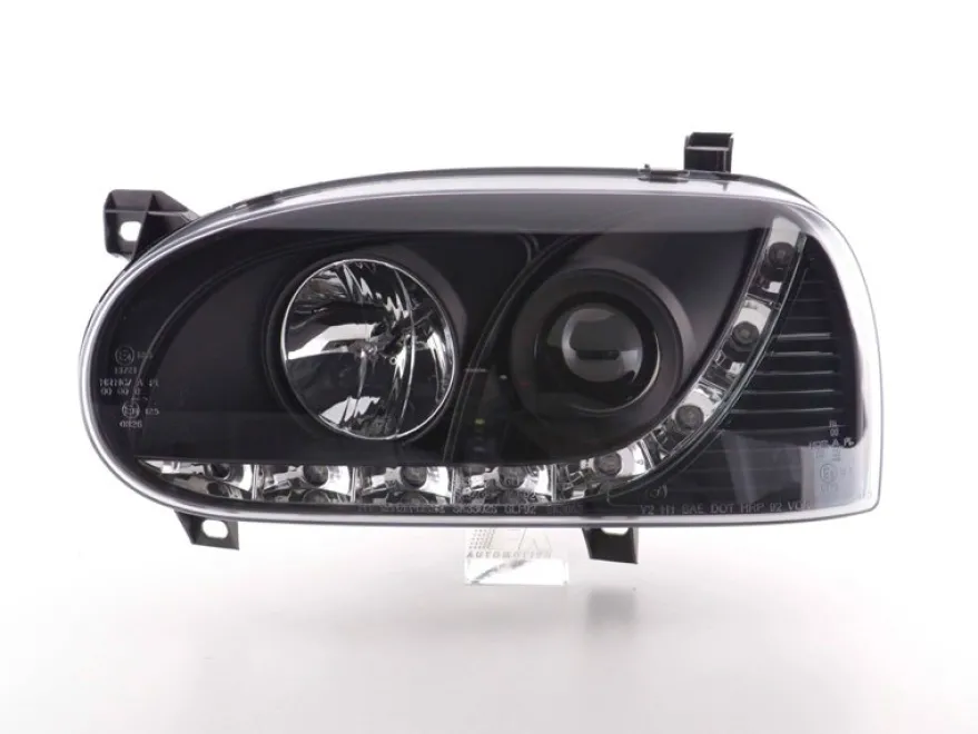 Devil Eyes Strålkastare Svart VW Golf MK3 1991-1997