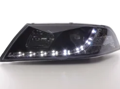 Devil Eyes Strålkastare Xenon Svart Skoda Octavia MK2 (1Z) 2004-2008