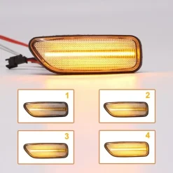 Dynamisk Led Vit Skärmblinkers Volvo V70, V70XC, S60, S80, XC90