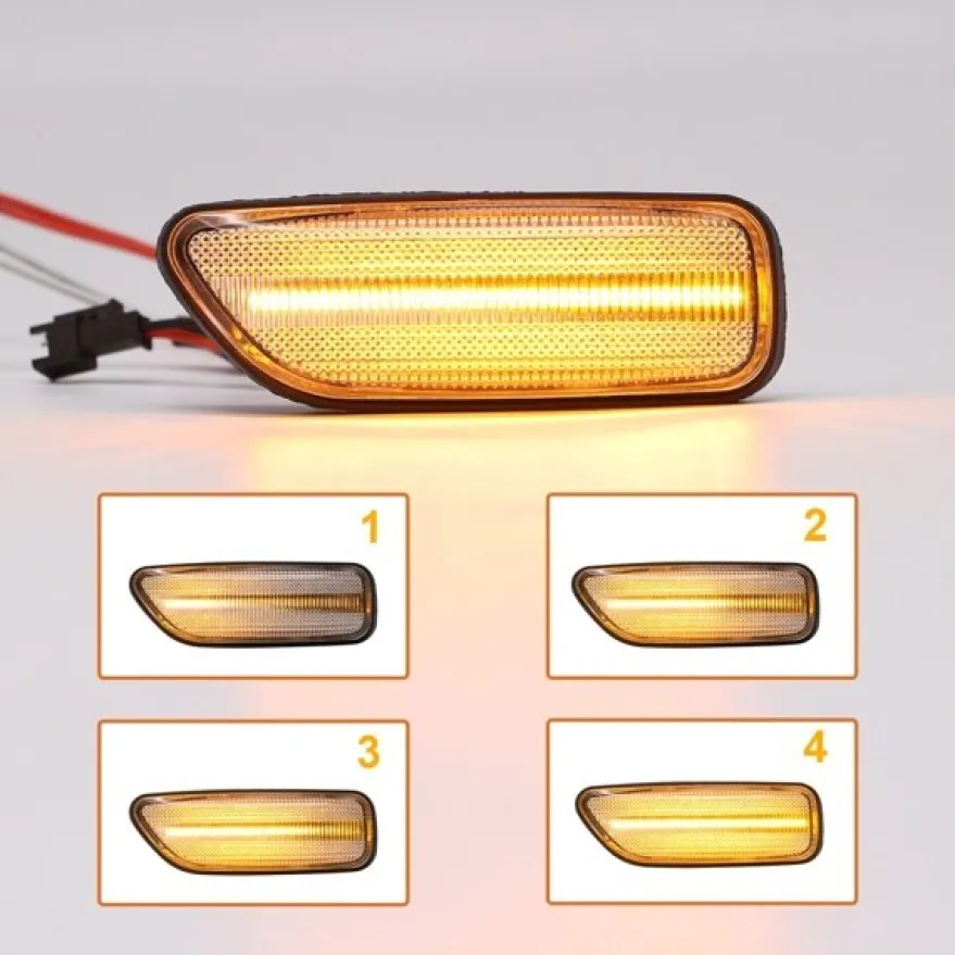 Dynamisk Led Vit Skärmblinkers Volvo V70, V70XC, S60, S80, XC90