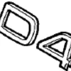 Emblem ''D4'' Volvo C30, C70, S40N/V50, S60, S80, V70, XC60, XC90