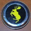 Emblem Rund Volvo Stegrande Älg Svart/Gul