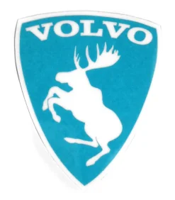 Emblem Sköld Volvo Stegrande Älg Polestarblå / Vit