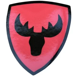 Emblem Sköld Volvo Stegrande Älg Röd/Svart