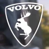 Emblem Sköld Volvo Stegrande Älg Transparent/VIT
