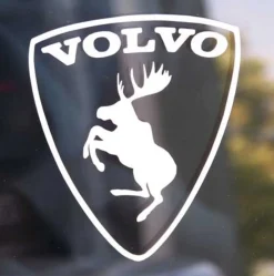 Emblem Sköld Volvo Stegrande Älg Transparent/VIT