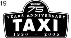 Emblem Taxi Volvo V70, XC70 2000-2008