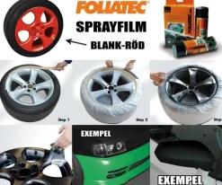 FoliaTec Sprayfilm Röd Blank 1x Burk 400ml (ca 2st fälgar)