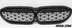 Grillar/Njurar Blank-Svart Diamant look BMW 3-Serie G20, G21 2018->