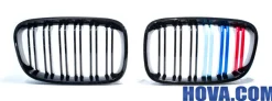 Grillar/Njurar Blank-Svart med M-Färg M1-Look BMW 1-Serien F20/F21 2011-2015