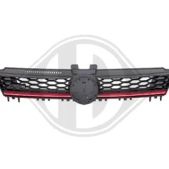 Grill Blank Svart/Röd Golf VII Hatchback, Kombi 2012-2020