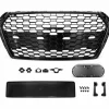 Grill Honeycomb Blank-Svart Audi A4 B9 2016-2019