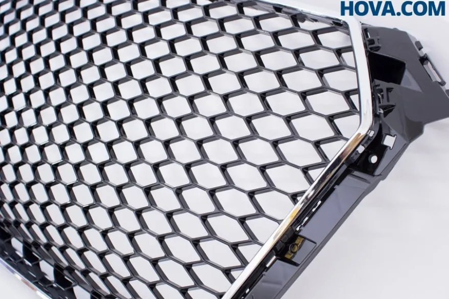 Grill Honeycomb Blank-Svart Audi A4 B9 2016-2019