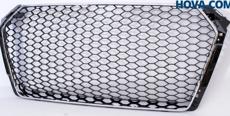Grill Honeycomb Blank-Svart Audi A4 B9 2016-2019