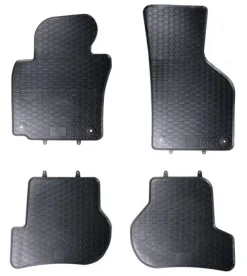 Gummimatta Svart Skoda Octavia II 2004-2013