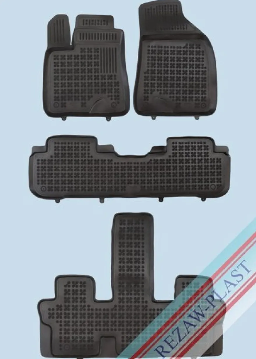 Gummimatta Svart Toyota Highlander III XV50 Hybrid 2013-2019