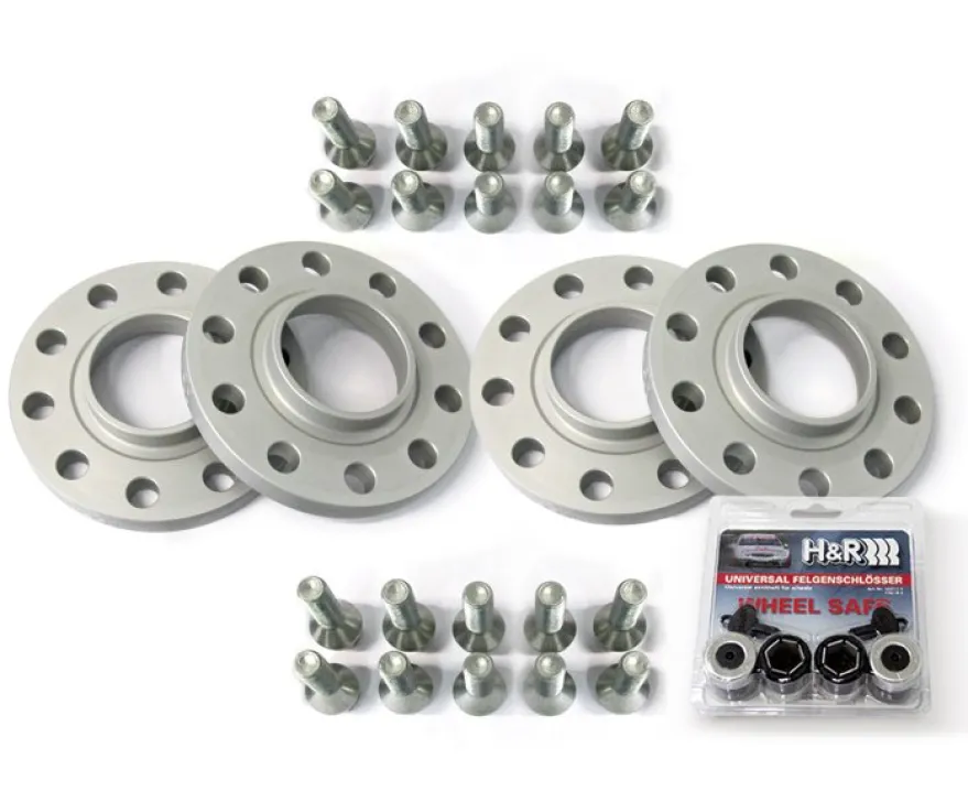 H&R Silver VW Spacerpaket 30mm Fram / 40mm Bak Inklusive Bultar
