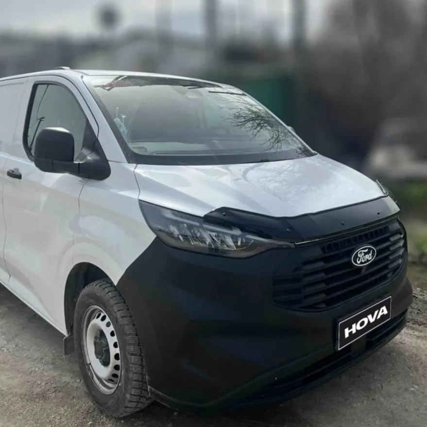 Huvskydd Ford Transit Custom II 2023–>Blanksvart ABS-plast